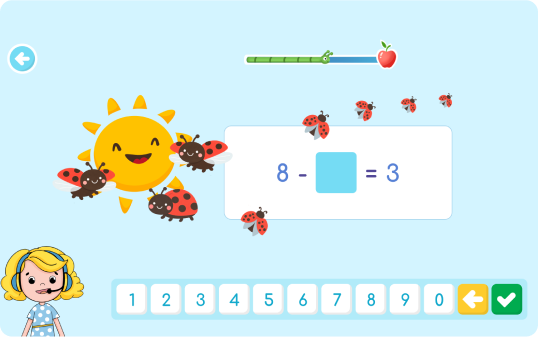 Ukraine edition — subtraction with number keypad